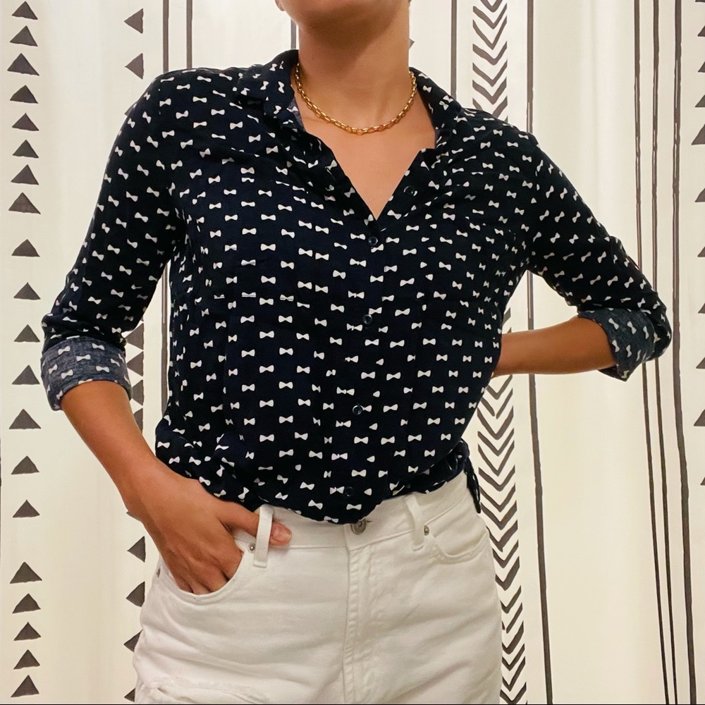 Patterned Button Up Top